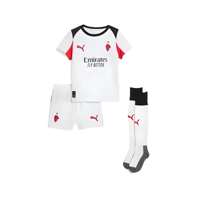 2025-2026 AC Milan Away Mini Kit (Fullkrug 9)-SoccerKits Hub | Buy Soccer Jerseys Online